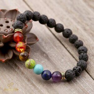 NEW Beaded Volcanic Positivity Stones Negative Energy Absorbent Bracelet